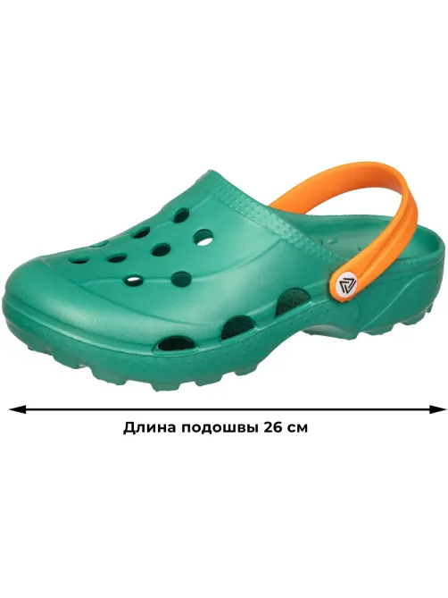 Сабо женские EVART Ола аквамарин/оранжевый р.40