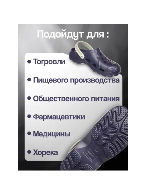 Сабо мужские EVART Ола фиолетово-синий/дымчатый серый р.41
