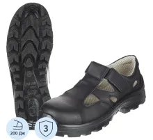 Полуботинки (сандалии)  АЛМИ(арт. 80302-011600) с КП, черные, р.45