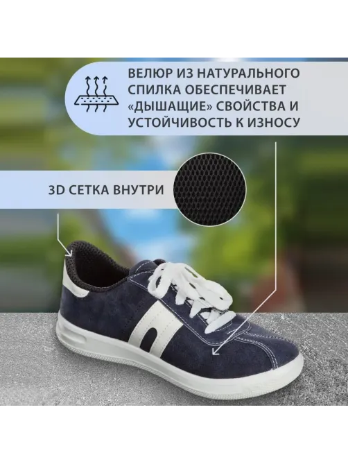Полуботинки (кроссовки) летние (спилок) р.37