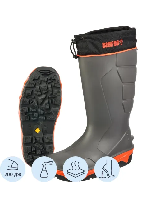 Сапоги полиуретановые зимние, на подошве из каучука BIGFOOT,  р.42/270