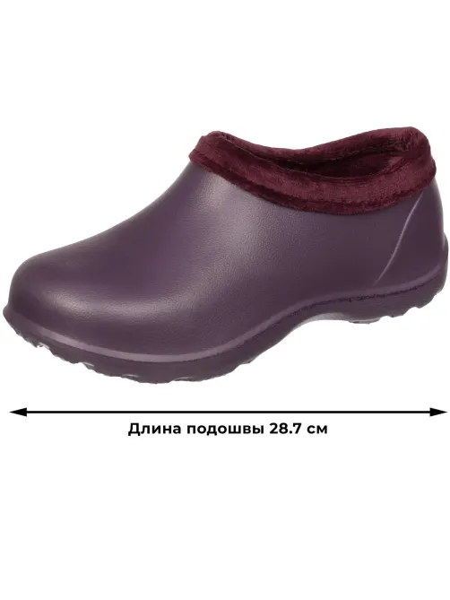 Галоши Лейви женские цв. баклажан/бордо ЭВА утепленные р.40