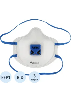 Полумаска фильтрующая UNIX Air 111V с кл FFP1 RD до 4ПДК 3шт/уп