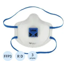 Полумаска фильтрующая UNIX Air 113V FFP3 R D 3шт/уп