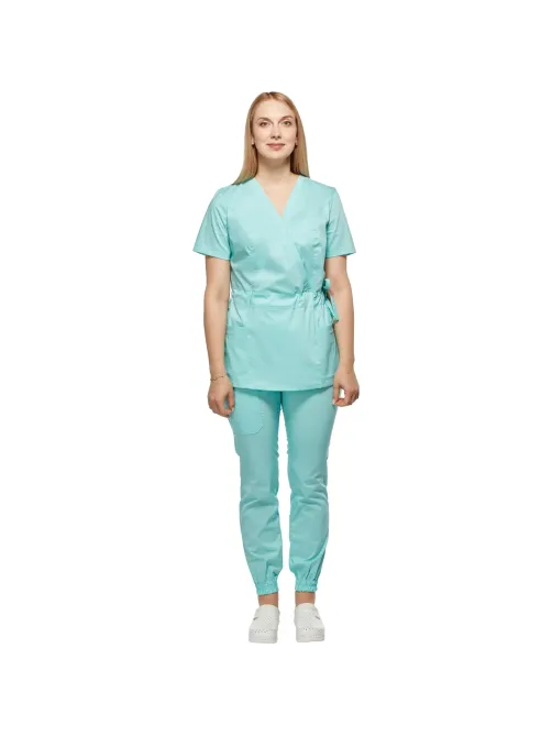 Костюм жен (куртка,бр) м24 бирюз 80/158-164