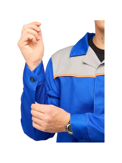 Халат муж л10 вас/св.сер/оранж 104-108/182-188