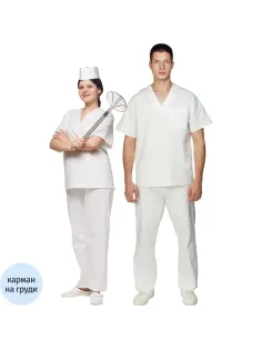Костюм универсальный (куртка, бр) у05 бел 88-92/158-164