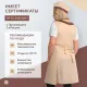 Фартук сарафан Маркет Профи с пилоткой всеразмерный цв. беж/шок