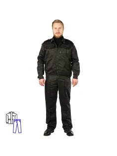 Костюм охранника К-м  Альфа  черн.(р.48-50)/170-176