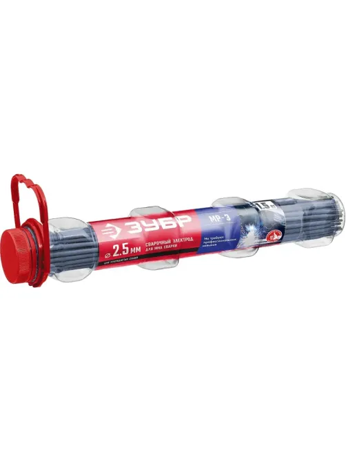 Электроды ЗУБР МР-3 рутил, d2,5х350мм, 1.5кг, в тубе (40011-2.5)