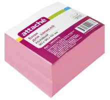 Блок для записей Attache 90x90x50 розовый 80г