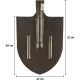 Лопата штыковая с ребрами жесткости порош.окр. 1,5мм 220х280мм_СИ-00001