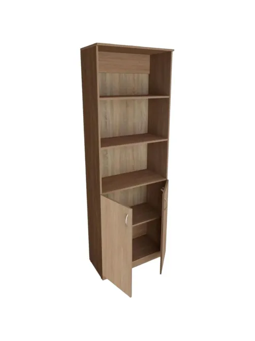 Шкаф Комус Мебель д/документов WELL полуот.комб.700х350х2000 Дуб Урб.Янтар