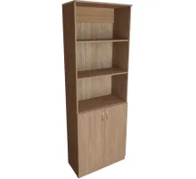 Шкаф Комус Мебель д/документов WELL полуот.комб.700х350х2000 Дуб Урб.Янтар