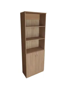 Шкаф Комус Мебель д/документов WELL полуот.комб.700х350х2000 Дуб Урб.Янтар