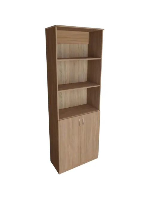 Шкаф Комус Мебель д/документов WELL полуот.комб.700х350х2000 Дуб Урб.Янтар