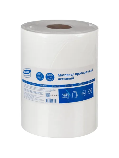Материал протирочный нетканый Luscan Professional 60г 32х38см 400л/рул бел