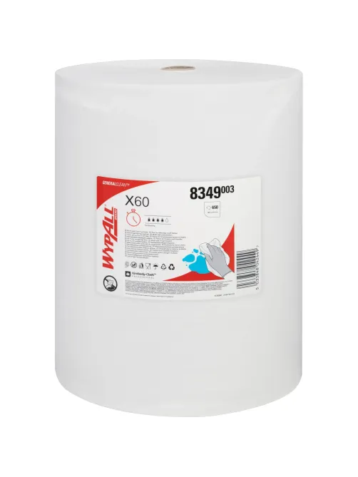 Материал протирочный нетканый рулWYPALLx X60 LR W 650s 38,5x41,5см бел 8349