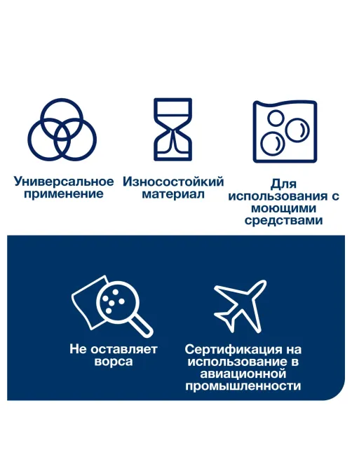 Материал протирочный нетканый Tork W1/W2/W3 300лx1рул/кор, белый 90537