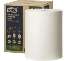 Материал протирочный нетканый Tork W1/W2/W3 300лx1рул/кор, белый 90537