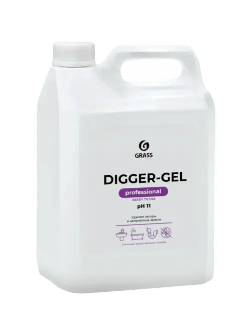 Профхим д/прочистки труб и стоков, гель Grass/Digger-Gel PROF 5 л