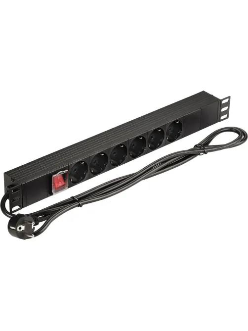 Блок розеток 19 NewMax NM-PD16A-6xSH+S-2.0