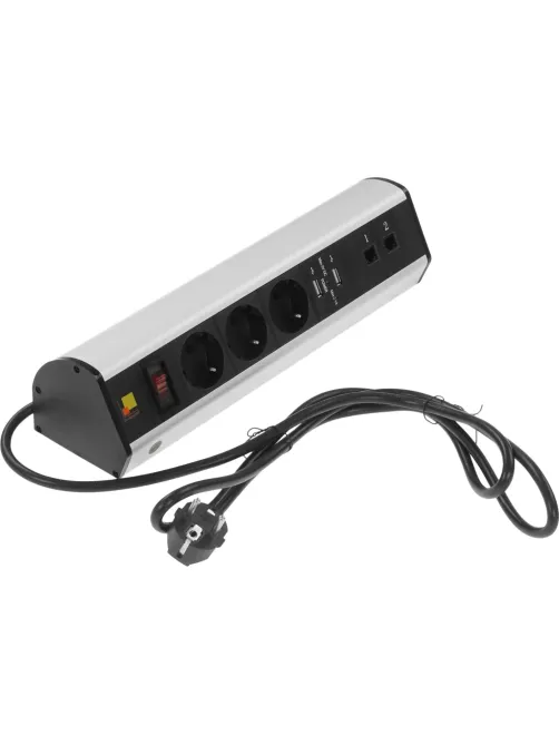 Блок розеток LANMASTER настольный LAN-WA-DC/3G+2UC+2C6