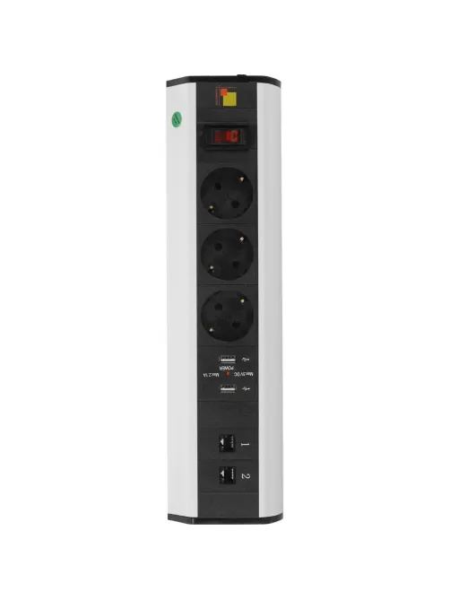 Блок розеток LANMASTER настольный LAN-WA-DC/3G+2UC+2C6