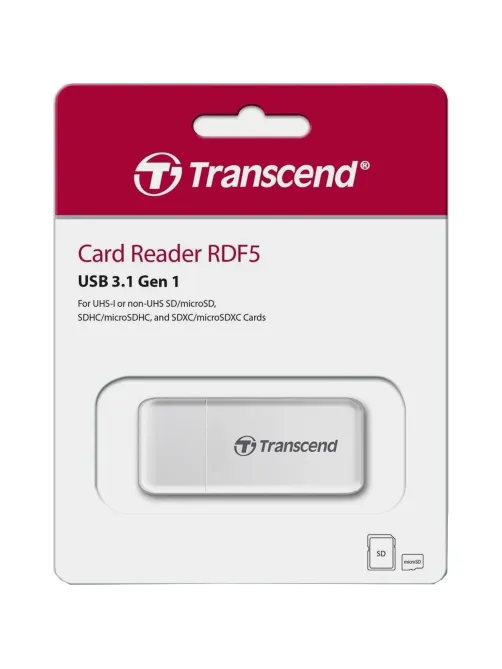Картридер Transcend TS-RDF5W USB 3.0/3.1 RDF5 для карт пам. SD/microSD, бел