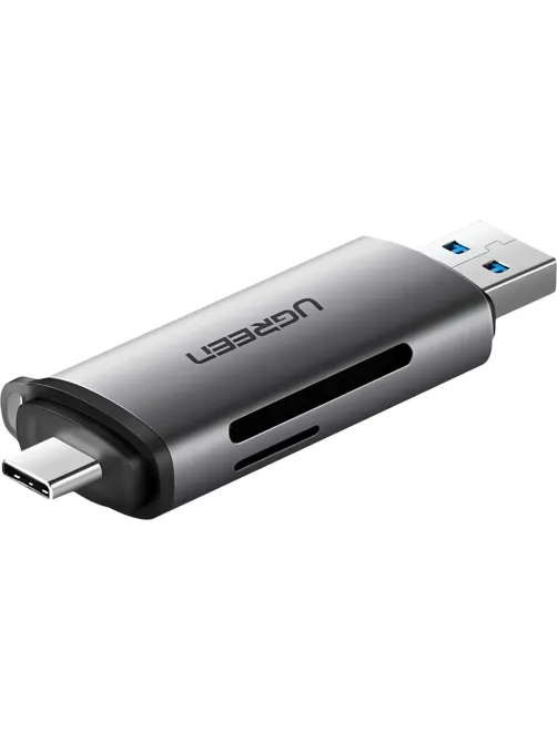 Картридер UGREEN USB-C + USB-A 3.0 для карт памяти TF/SD (50706)