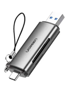 Картридер UGREEN USB-C + USB-A 3.0 для карт памяти TF/SD (50706)