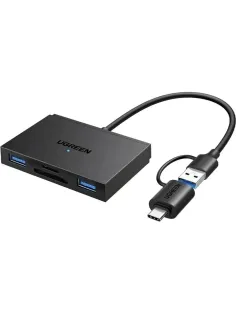 Картридер UGREEN CM812 (45167) 4-in-1 MicroSDxUSBxUSB-CxSDXCxSDHC черный