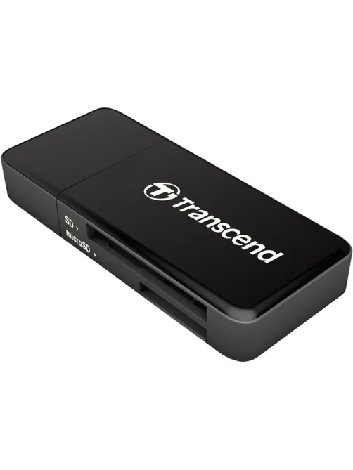 Картридер Transcend TS-RDF5K USB 3.1 RDF5 для карт пам. SD/microSD, чёрный