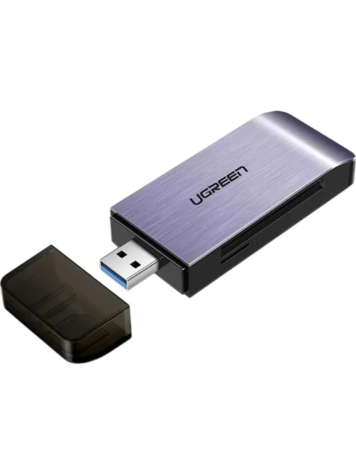 Картридер UGREEN CM180 (50541)мультифункц.USB-A 3.0 to TF/SD/CF/MS сер.косм