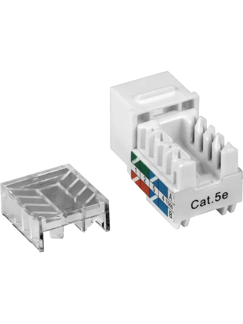 Модуль Keystone TWT TWT-OK45UTP/5E-WH RJ45, Cat.5E, UTP, 90 градусов, белый