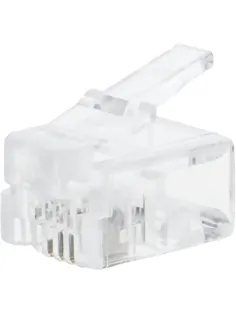 Коннектор TWT TWT-PL12-6P4C/100 RJ12 д/кабеля 4-ех контактный, 100шт/уп