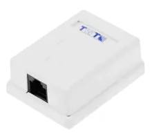 Розетка настенная TWT TWT-SM1-45-WH 1 порт RJ-45 кат. 5е, UTP, белая