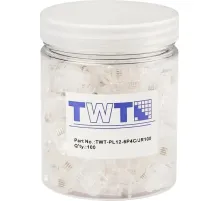 Коннектор RJ12 TWT TWT-PL12-6P4C/JR100 д/кабеля 4-ех конт 100шт/уп