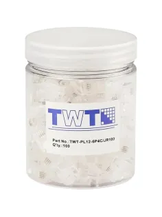 Коннектор RJ12 TWT TWT-PL12-6P4C/JR100 д/кабеля 4-ех конт 100шт/уп