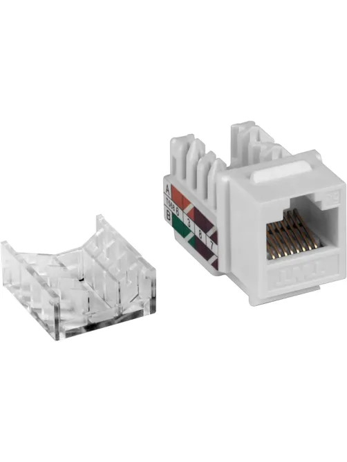 Модуль Keystone TWT TWT-OK45UTP/5E-WH RJ45, Cat.5E, UTP, 90 градусов, белый