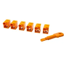 Вставка блокир-ов коннек-ра RJ-45 LANMASTER LAN-SEC45-CL-SET-OR 6шт/уп+ключ