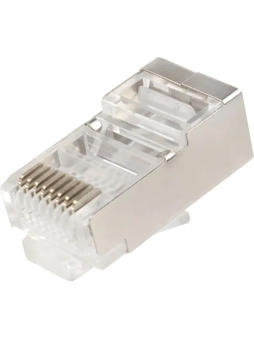 Вилка Cablexpert RJ-45 (8P8C) PLUG5SP кат5e экр, 30 микрон, (100 шт.), пак