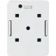 Розетка настенная TWT TWT-SM1-45-WH 1 порт RJ-45 кат. 5е, UTP, белая