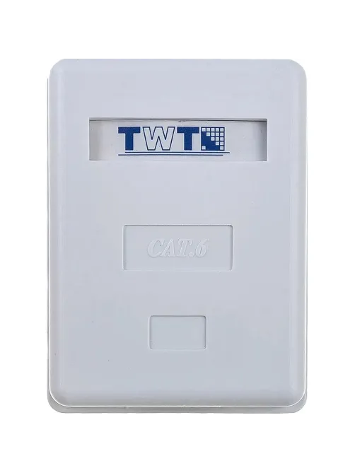 Розетка настенная TWT TWT-SM1-45/6-WH, 1 порт RJ-45 категории 6, UTP, белая