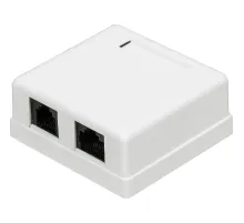 Розетка настенная TWT TWT-SM2-4512-WH, RJ-45 кат.5е + RJ-12, UTP, белая