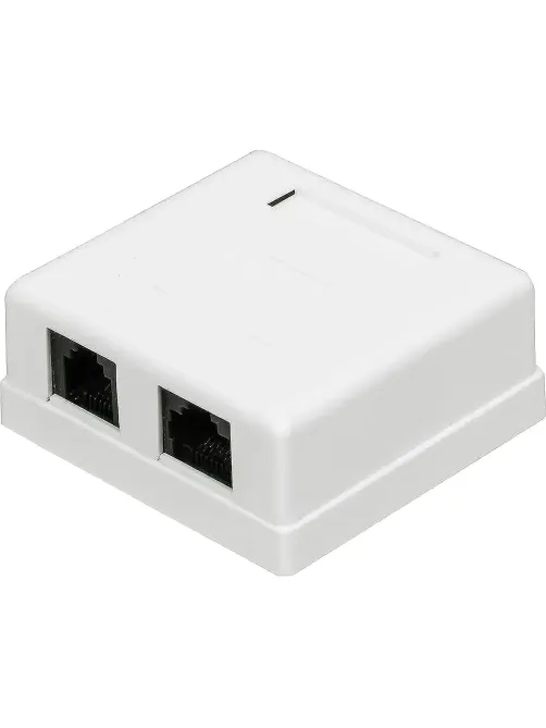 Розетка настенная TWT TWT-SM2-4512-WH, RJ-45 кат.5е + RJ-12, UTP, белая
