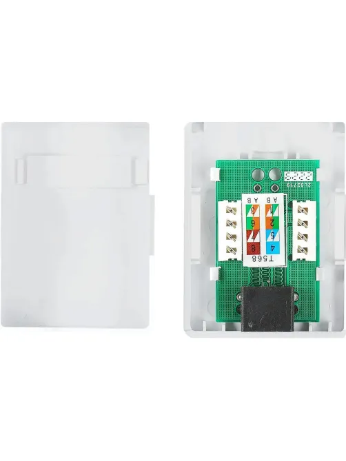 Розетка настенная TWT TWT-SM1-45-WH 1 порт RJ-45 кат. 5е, UTP, белая