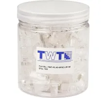 Коннектор RJ45 TWT TWT-PL45-8P8C/JR100 UTP 8P8C унив cat.5e 100шт/уп