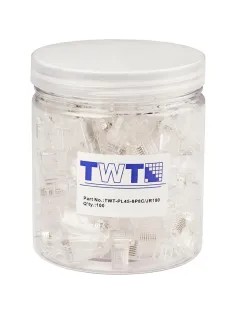 Коннектор RJ45 TWT TWT-PL45-8P8C/JR100 UTP 8P8C унив cat.5e 100шт/уп