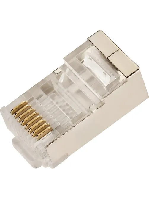 Коннектор RJ45 TWT TWT-PL45/S-8P8C/JR100 STP 8P8C унив cat.5e 100шт/уп